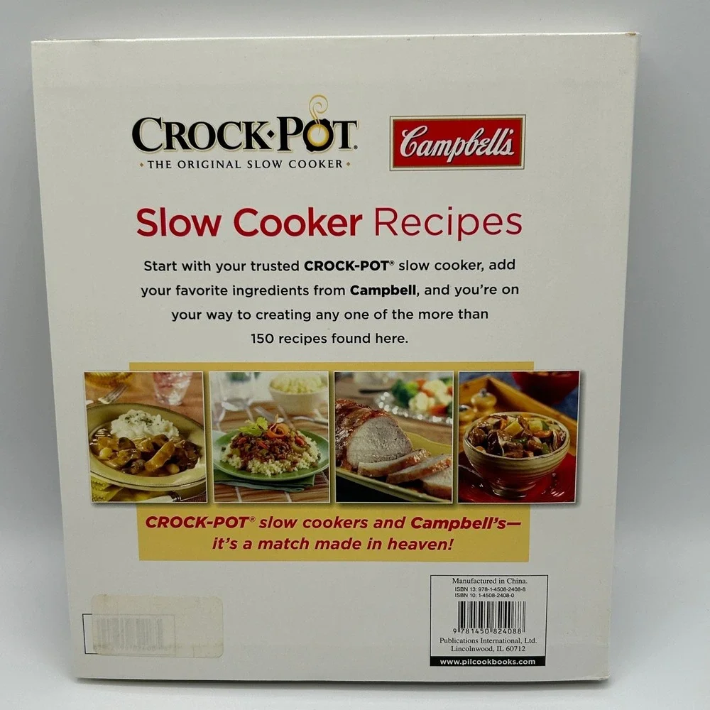 Crock-Pot Campbell's Slow Cooker Recipes Hardcover Cookbook 150+ Recipes Comfort